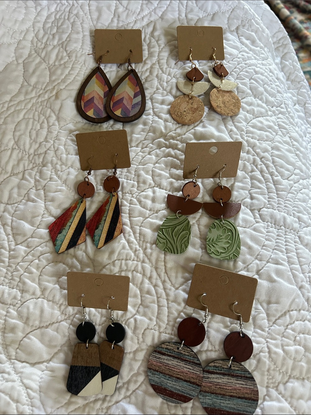 6 pair dangle earring bundle